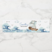 Babydusche für Nautical Boat Wasserflaschenetikett (Einzelnes Label)