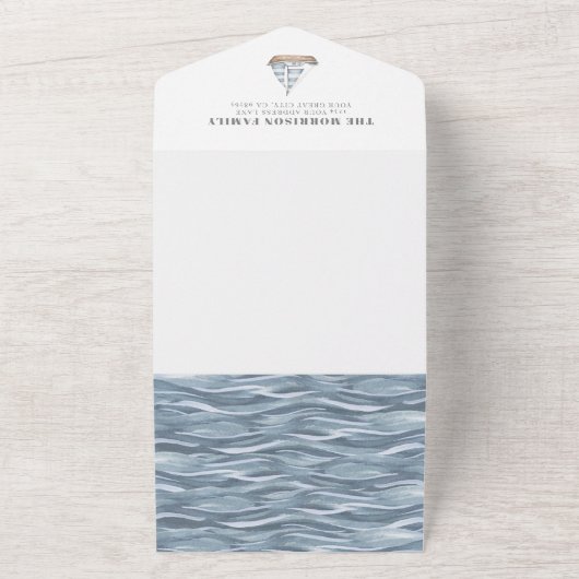 Babydusche für Nautical Ocean Boy All In One Einladung (Außenbereich)