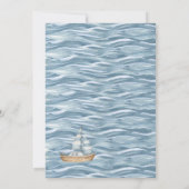 Babydusche für Nautical Ocean Boy Einladung (Rückseite)
