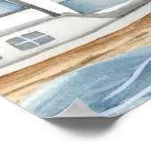 Babydusche für Nautical Ocean Boy Poster (Ecke)