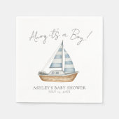 Babydusche für Nautical Ocean Boy Serviette (Vorderseite)