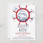 Babydusche für Nautical Sailor Einladung (Vorderseite)