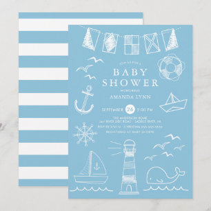Babydusche für Nautikboote Einladung