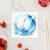 Babydusche für Nautische Ozeane Serviette (Beispiel)