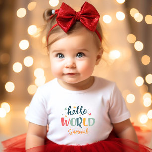 Babydusche für neutrale Individuelle Namen Baby Strampler