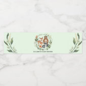 Babydusche für neutrale Waldtiere 1. Geburtstag Wasserflaschenetikett (Einzelnes Label)