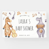 Babydusche für niedliche afrikanische Tiere Banner (Horizontal)