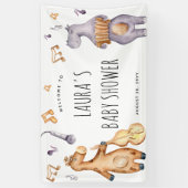 Babydusche für niedliche afrikanische Tiere Banner (Vertikal)