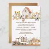 Babydusche für Nutztiere Einladung (Vorne/Hinten)