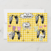 Babydusche für Quadruplets Einladung (Vorderseite)