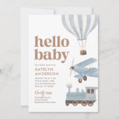 Babydusche für Reisetransporte Einladung (Vorderseite)