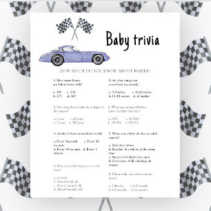 Babydusche für Rennen Baby Baby Baby Trivia Game