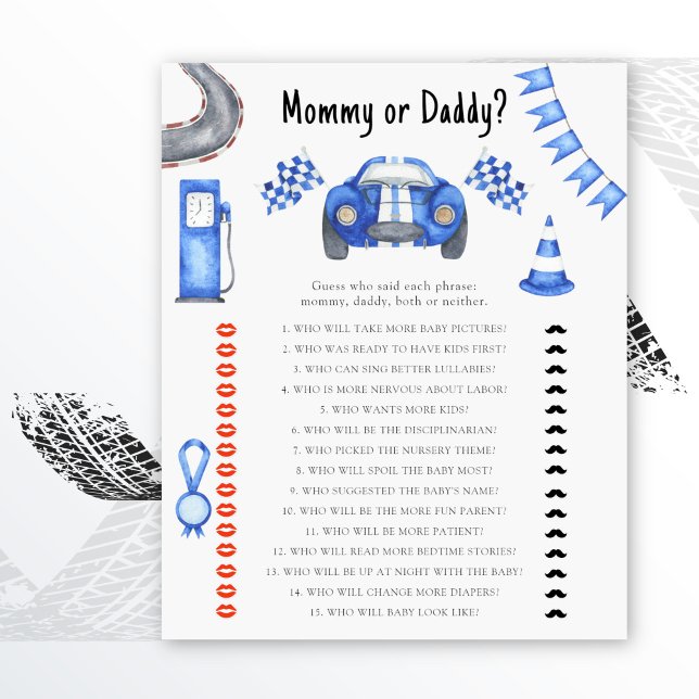 Babydusche für Rennen - Mama oder Papa (Von Creator hochgeladen)