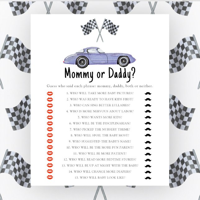 Babydusche für Rennen - Mama oder Papa (Von Creator hochgeladen)