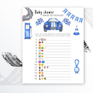 Babydusche für Rennen - Piktogramm-Kinderspiel