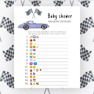 Babydusche für Rennen - Piktogramm-Kinderspiel