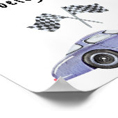 Babydusche für Rennen Wie groß ist Mommy's Bauch Poster (Ecke)