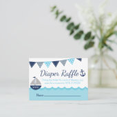 Babydusche für Seeleute - Windeldrehkarte Platzkarte (Stehend Vorderseite)