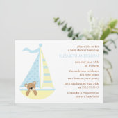 Babydusche für Segelboote Einladung (Stehend Vorderseite)