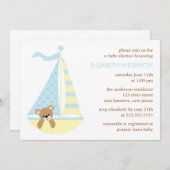 Babydusche für Segelboote Einladung (Vorne/Hinten)