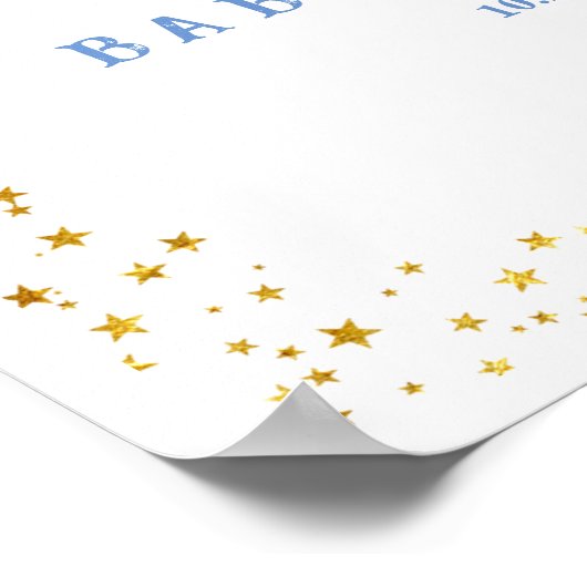 Babydusche für Sleepy Bärenjunge Begrüßungszeichen Poster (Ecke)