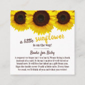 Babydusche für Sonnenblumen Begleitkarte (Vorderseite)