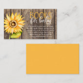 Babydusche für Sonnenblumen Begleitkarte (Vorne/Hinten)