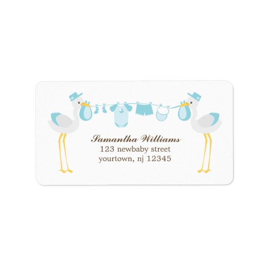 Babydusche für Spezial-Lieferwagen Adressaufkleber (Vorne)