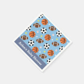 Babydusche für Sportfans - Party Serviette (Ecke)