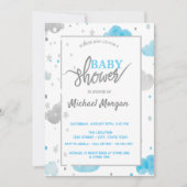 Babydusche für Sterne und Clouds Einladung (Vorderseite)