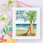 Babydusche für Surfbretter - Bücher für Kinder Poster