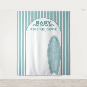 Babydusche für Surfbretter mit individuellem Foto Wandteppich