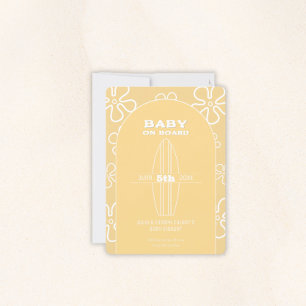 Babydusche für Surfbretter - Neutral für das Gesch Einladung