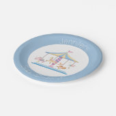 Babydusche für Tiere Pappteller (Schrägansicht)