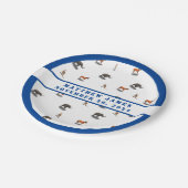 Babydusche für verschiedene Tiere Pappteller (Schrägansicht)