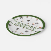 Babydusche für verschiedene Tiere Pappteller (Schrägansicht)