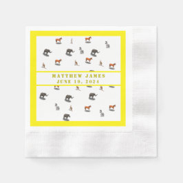 Babydusche für verschiedene Tiere Serviette