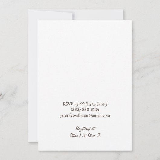 Babydusche für Vintage Spielzeuge Einladung (Rückseite)