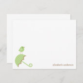 Babydusche für Vögel und Regenschirm - Danke Karte (Vorne/Hinten)