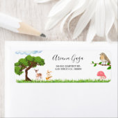 Babydusche für Waldtiere - Adressetikett (Insitu)