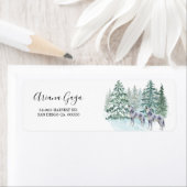 Babydusche für Waldtiere - Adressetikett (Insitu)