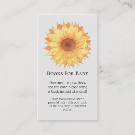 Babydusche für Wasserfarben - Anfrage Begleitkarte (Vorderseite)