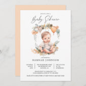 Babydusche für Wasserfarben Einladung (Vorne/Hinten)