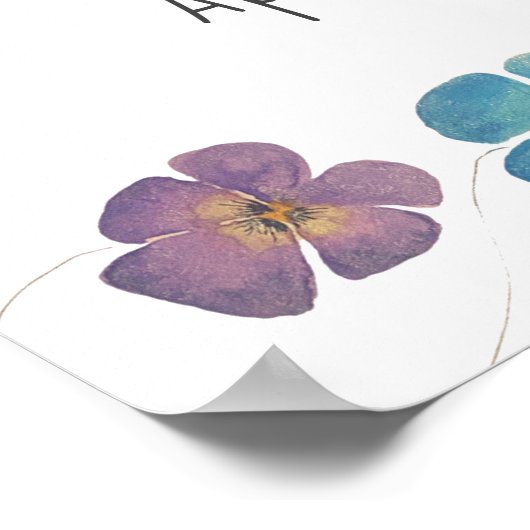 Babydusche für Wasserfarben-Hühner Willkommen Poster (Ecke)