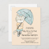 Babydusche für Wasserfarben per Post Einladungspostkarte (Vorne/Hinten)