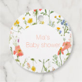 Babydusche für Wildblumen Geschenkanhänger (Vorderseite)