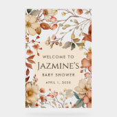 Babydusche für Wildblumen mit Kernbrenner Willkomm Acrylschild (Vorderseite)