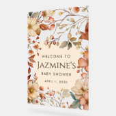 Babydusche für Wildblumen mit Kernbrenner Willkomm Acrylschild (Winkel)