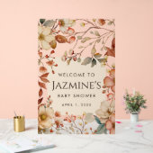 Babydusche für Wildblumen mit Kernbrenner Willkomm Acrylschild (Hochzeit)