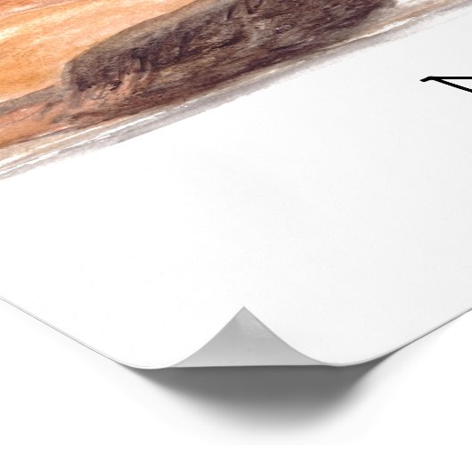 Babydusche für Woodland Tiere Begrüßungszeichen Poster (Ecke)